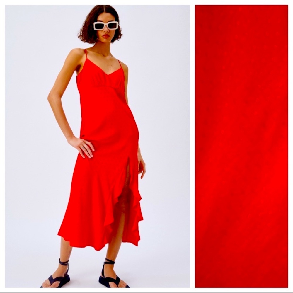 Zara Ruffled Slip Dress - Picture 3 of 6